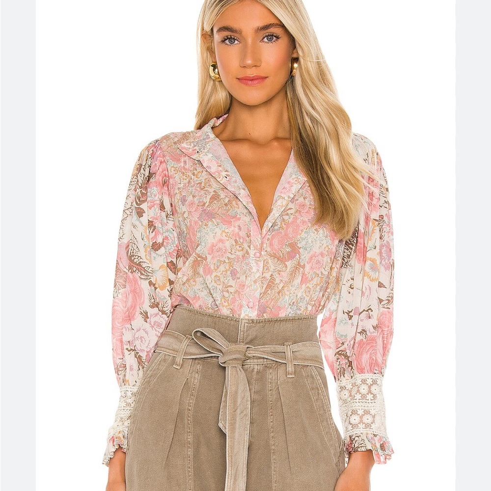 Loveshackfancy Brooke top in Dew Drop